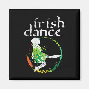 Irische Tanzmädchen Farben St. Patricks Day Ceili  Magnet