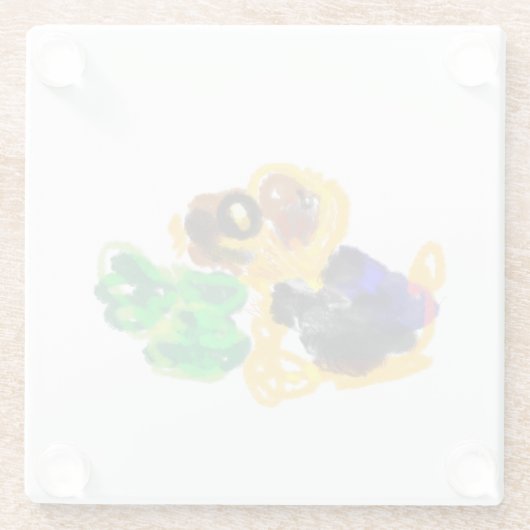 irische Terrier Liebe Glasuntersetzer (Rückseite)