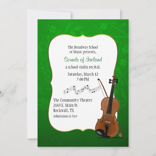 Irische themenorientierte einladung (Vorderseite)