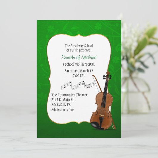Irische themenorientierte einladung (Stehend Vorderseite)