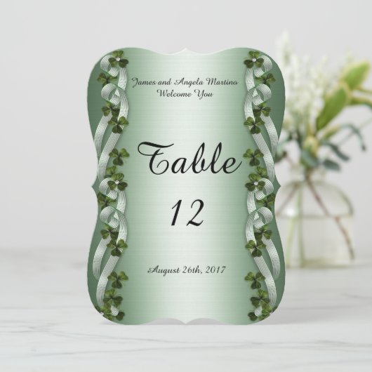 Irische Tischnummern (Stehend Vorderseite)