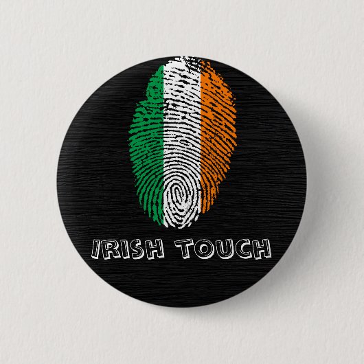 Irische Touchfingerabdruckflagge Button (Vorderseite)