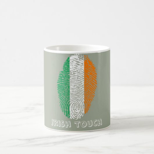 Irische Touchfingerabdruckflagge Kaffeetasse (Mittel)