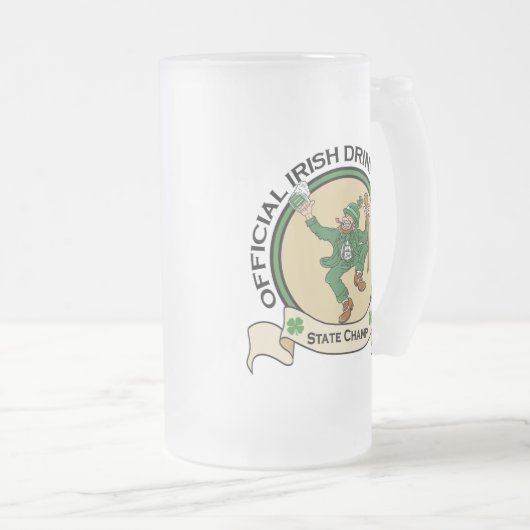Irische trinkende Teambier-Tasse Mattglas Bierglas (VorderseiteRechts)