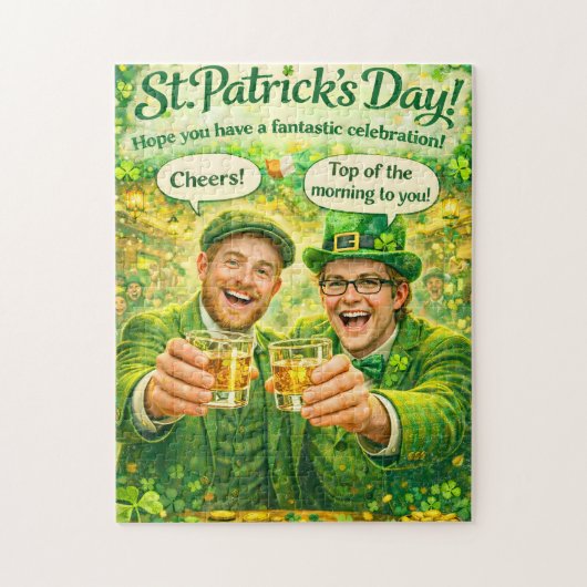 Irische Trinkgeld-Jigsaw-Puzzle zum St. Patrick's  Puzzle (Vertikal)