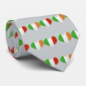 Irische und italienische Herz-Flaggen Krawatte (Gerollt)