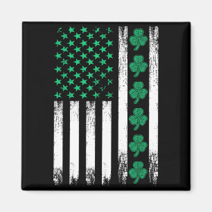 Irische US-amerikanische Flagge Kleeblatt St. Patr Magnet