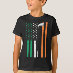 Irische US-Flagge Golf Vintage St. Patrick Golfspi T-Shirt