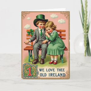 Irische Vintage-Themenkarte für Kinder Karte