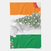 irische Weihnachten Geschirrtuch (Vertikal)