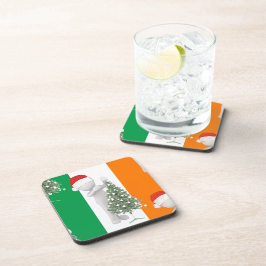 irische Weihnachten Getränkeuntersetzer (Rechte Seite)