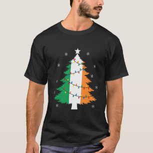 Irische Weihnachtsbaum-Flagge Festliches Irland St T-Shirt