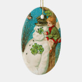 Irische Weihnachtsverzierungen Keramik Ornament (Rechts)