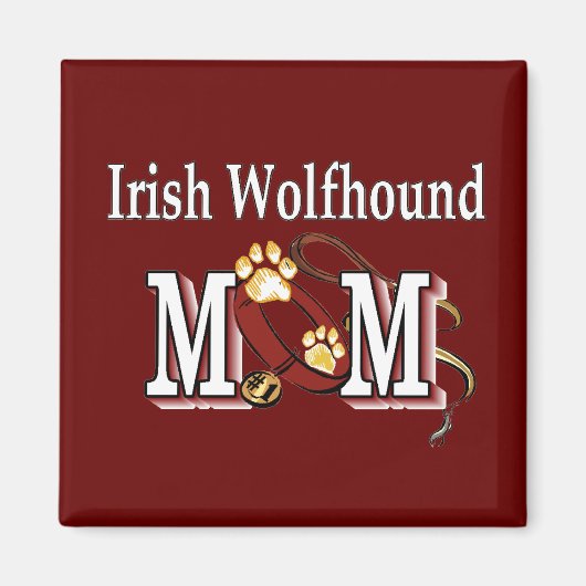 irische Wolfhund-Mama-Geschenke Magnet (Vorne)