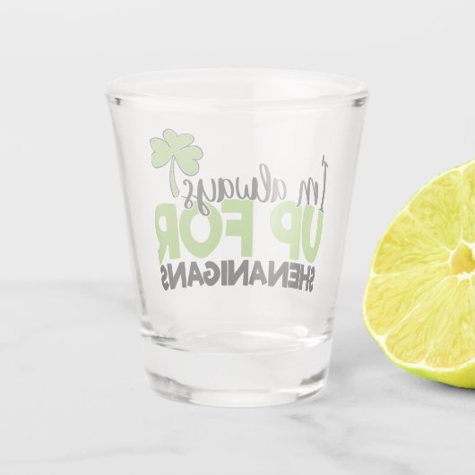 Irische Wortart Saint Patrick's Day Schnapsglas (Rückseite)
