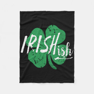 Irische Wortkunst St. Patricks Tag Vintage Shamroc Fleecedecke