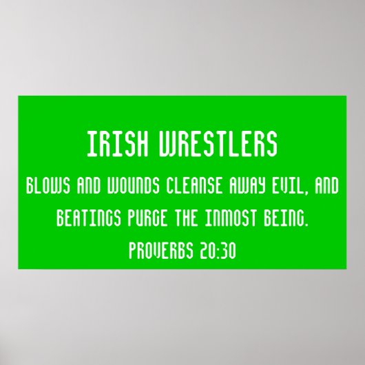 Irische Wrestler Poster (Vorne)