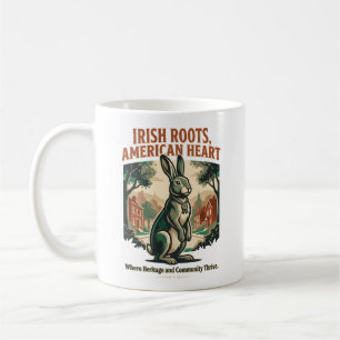 Irische Wurzeln Amerikanisches Herz Kaninchen Kaffeetasse