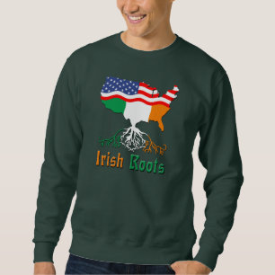 Irische Wurzeln, amerikanisches Karten-Sweatshirt Sweatshirt