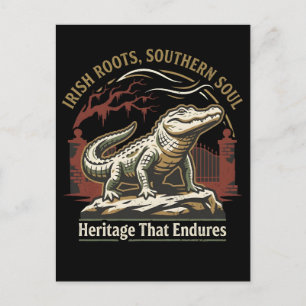 Irische Wurzeln Southern Soul Alligator Postkarte