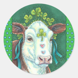 IRISCHE ZUCHT-ST.-PATRICK'S-DAY-FARESEN, SHAMROCK- RUNDER AUFKLEBER