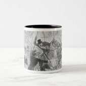 Irische Zuhause-Regel randaliert in Glasgow, Zweifarbige Tasse (Mittel)