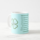 Irischen keltischen Kleeblatt-Knoten-St Patrick Kaffeetasse (Vorderseite Links)