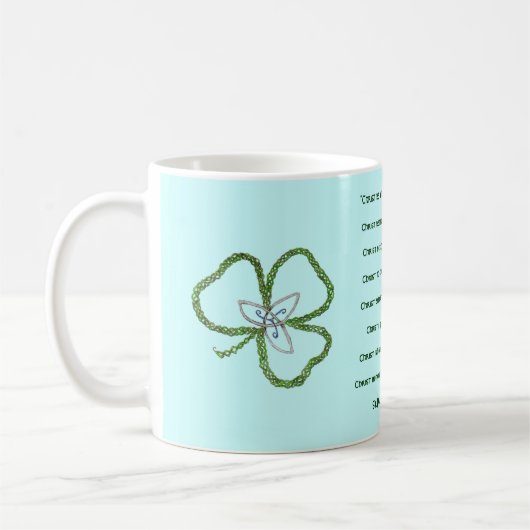 Irischen keltischen Kleeblatt-Knoten-St Patrick Kaffeetasse (Links)