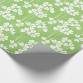Irischen Kleeblatt-St Patrick Tag Geschenkpapier (Ecke)