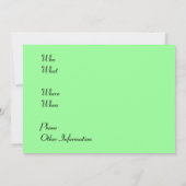 Irischen Kleeblatt-St Patrick TagesgoldGlitzer Einladung (Rückseite)