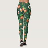 Irischen Kobold-Bier-Muster-St Patrick Tag Leggings (Rückseite)