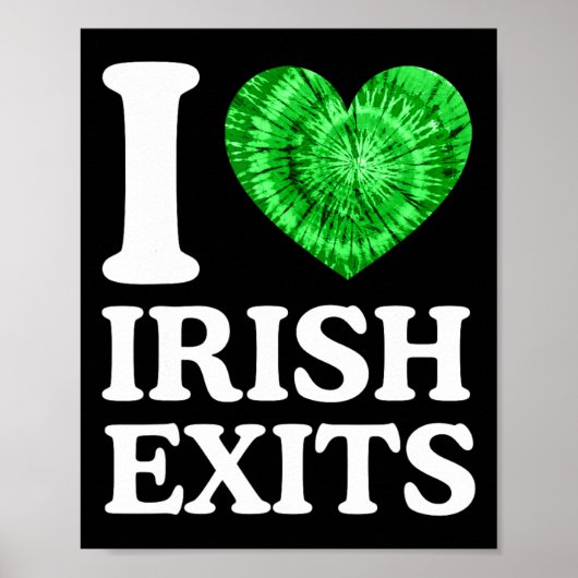 Irischer Abschied Lustiger St. Patricks Day Irisch Poster (Vorne)