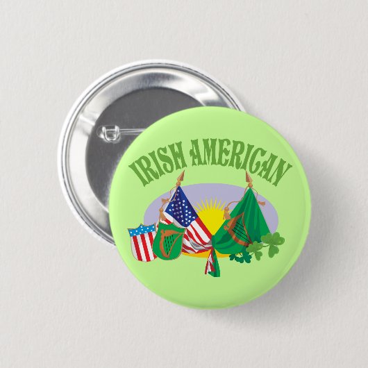 Irischer Amerikaner Button (Vorne & Hinten)