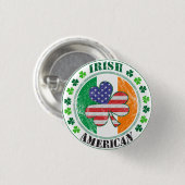 irischer Amerikaner Button (Vorne & Hinten)