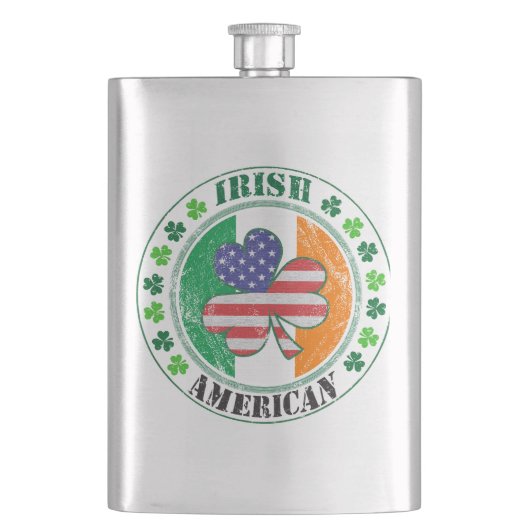 irischer Amerikaner Flachmann (Vorderseite)
