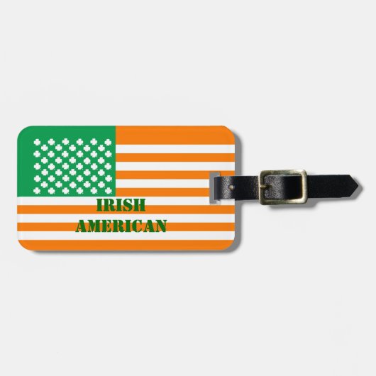 irischer Amerikaner Gepäckanhänger (Vorderseite horizontal)