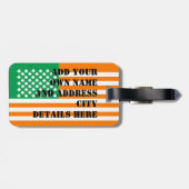 irischer Amerikaner Gepäckanhänger (Rückseite horizontal)