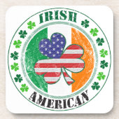 irischer Amerikaner Getränkeuntersetzer (Vorderseite)