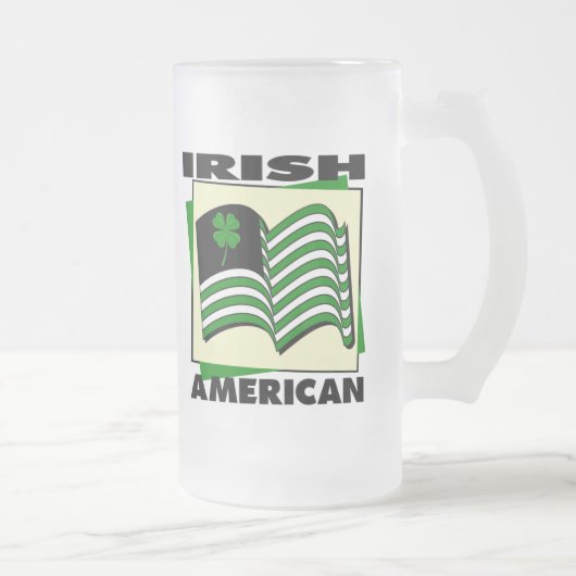 Irischer Amerikaner Mattglas Bierglas (Rechts)
