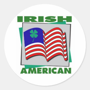 irischer Amerikaner Runder Aufkleber