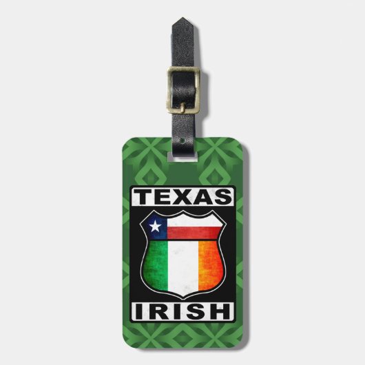 Irischer amerikanischer Gepäck-Umbau Texas Gepäckanhänger (Vorderseite vertikal)