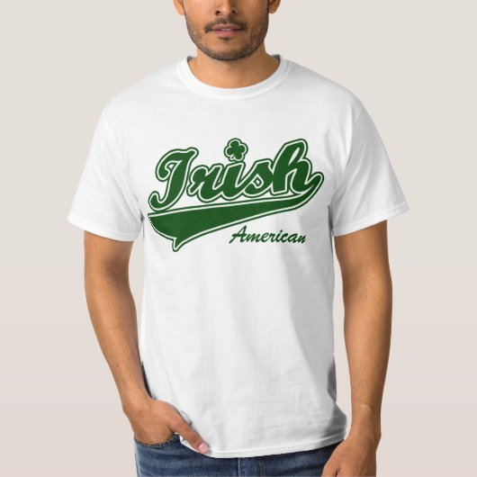 Irischer amerikanischer kundenspezifischer T-Shirt (Vorderseite)