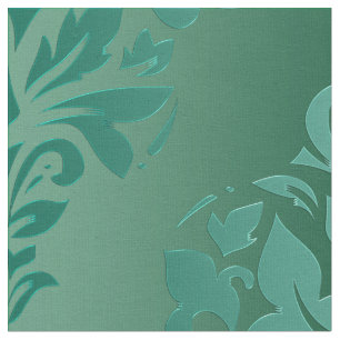 Irischer aquamariner Vintager Grunge-Damast Stoff