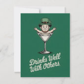 Irischer Bar-Humor St. Patricks Day Karte (Vorderseite)
