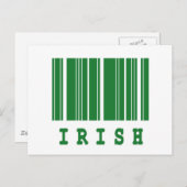 irischer Barcode Postkarte (Vorne/Hinten)