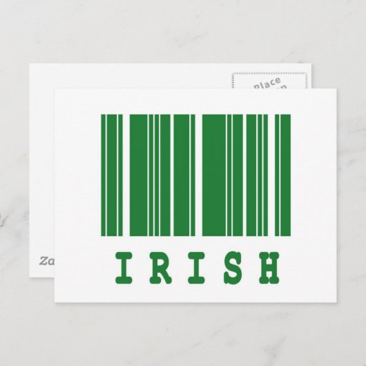 irischer Barcode Postkarte (Vorne/Hinten)