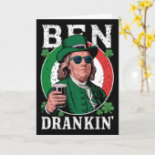Irischer Ben trank Bier - St. Patricks Männer und  Karte (Gelbe Blume)