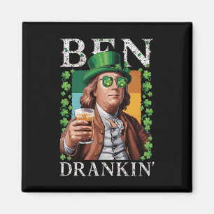 Irischer Ben trank Bier - St. Patricks Männer und Magnet