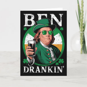 Irischer Ben trank Bier - St Pattys Männer und Fra Karte