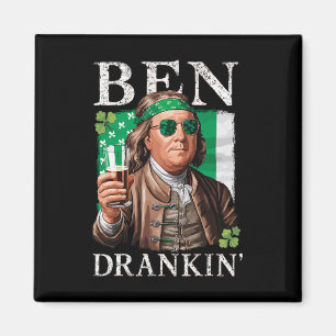 Irischer Ben trank Bier - St Pattys Männer und Fra Magnet